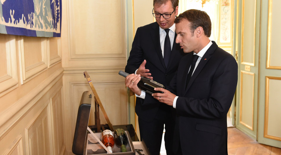 Aleksandrović wines for French president Macron